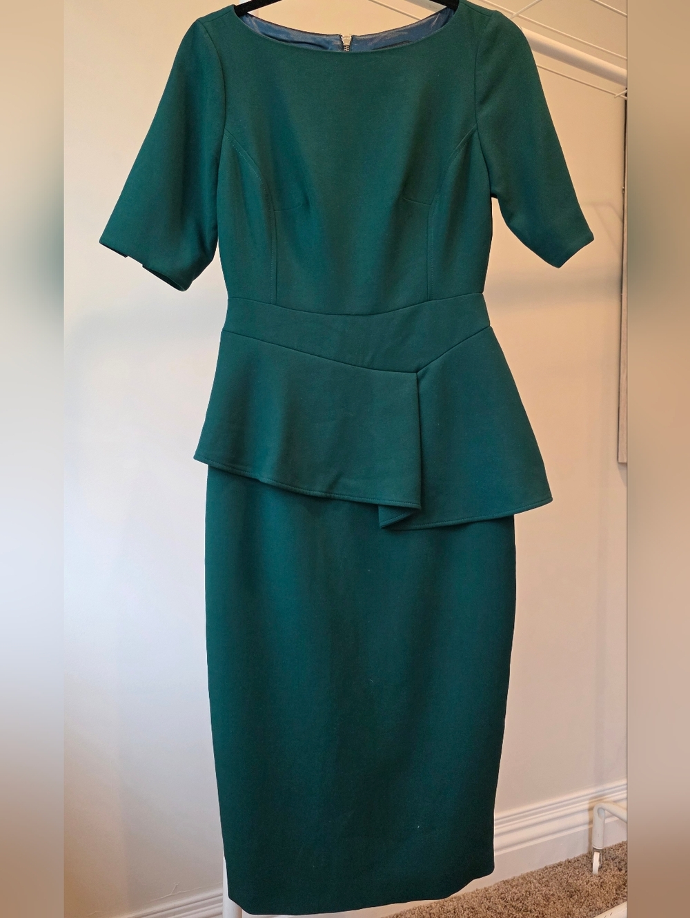 Ted Baker London Emerald Green Peplum Sheath Dress